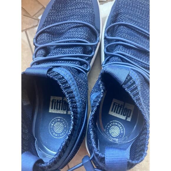 Fitflop Blue Comfort Sneaker Shoe Women 6.5 Travel Slip On Airport Walking Trip - Picture 3 of 9